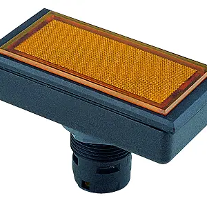 LXJN Rectangular Pilot Light Head IP65 24x48mm Black Bezel SnapIn