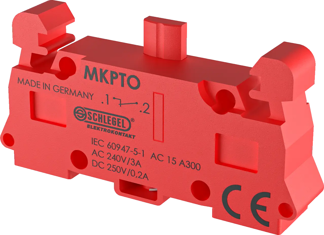 MKPTO Momentary NC Contact Block IP20 with CE Marking