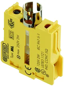 ML Illuminated Yellow Contact Block with Screw Connection ML Product Image
