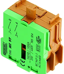 MT97 Green Momentary Contact Block with IP20 Protection