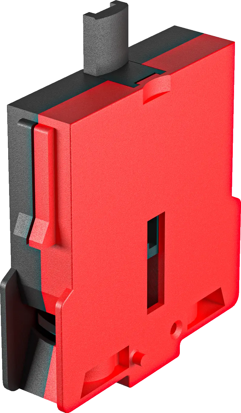MTON Red Momentary Contact Block 1NC with Screw Connection