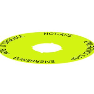 NAS_22_548 Yellow Self-Adhesive Nameplate, ROHS Certified NAS_22_548 Yellow nameplate with quadrilingual imprint NAS_22_548