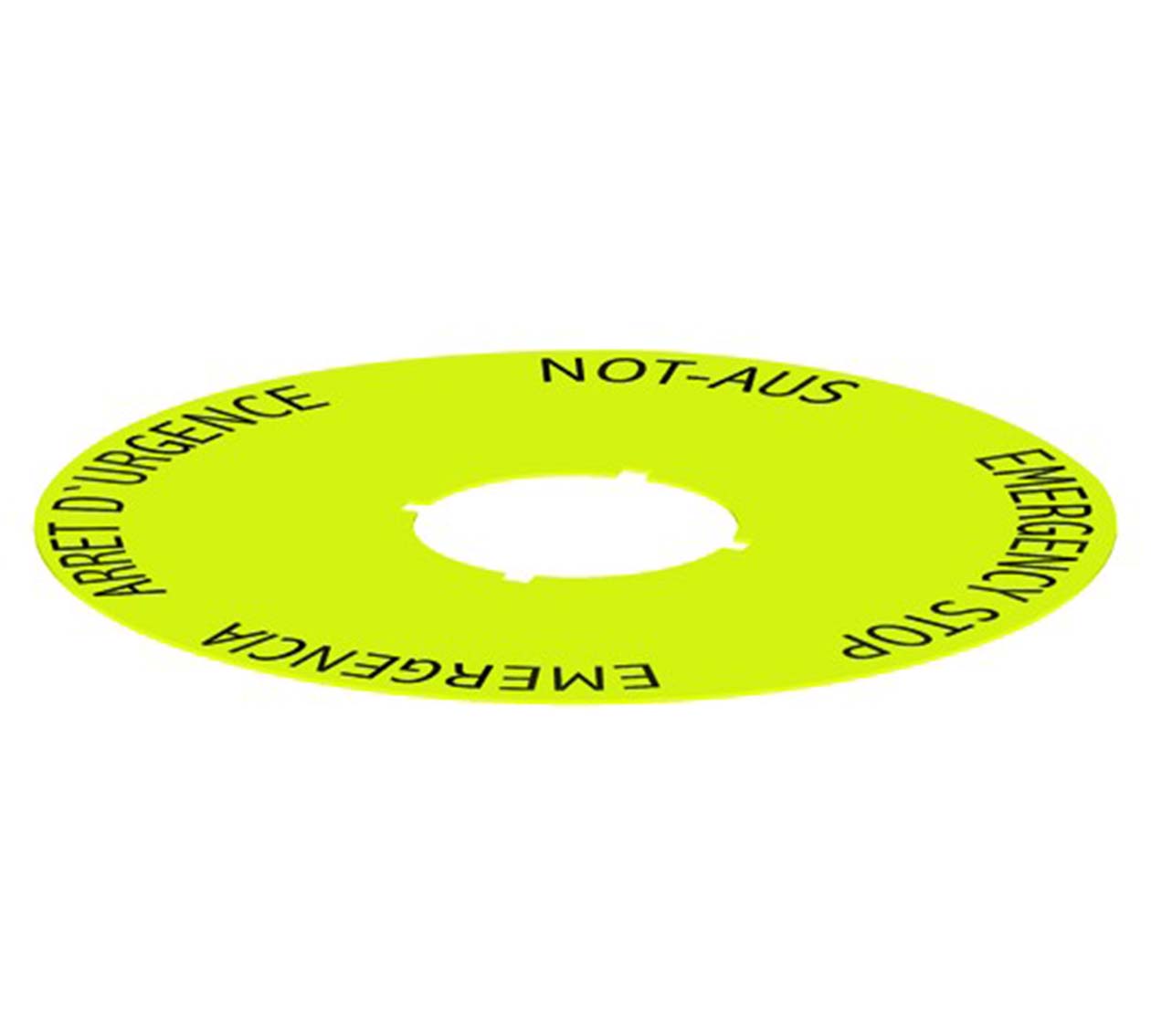 NAS_22_548 Yellow Self-Adhesive Nameplate, ROHS Certified