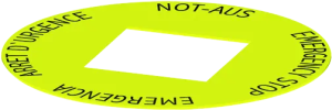 NAS_24_548 Yellow Round Nameplate, 24x24 mm, UL Certified NAS_24_548 Product Image