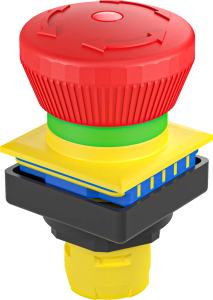 Emergency Stops UKCA compliant rugged panel mount switch for HMIs OKJVL Product Image