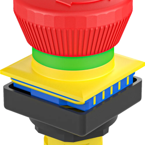 Emergency Stops UKCA compliant rugged panel mount switch for HMIs OKJVL Product Image