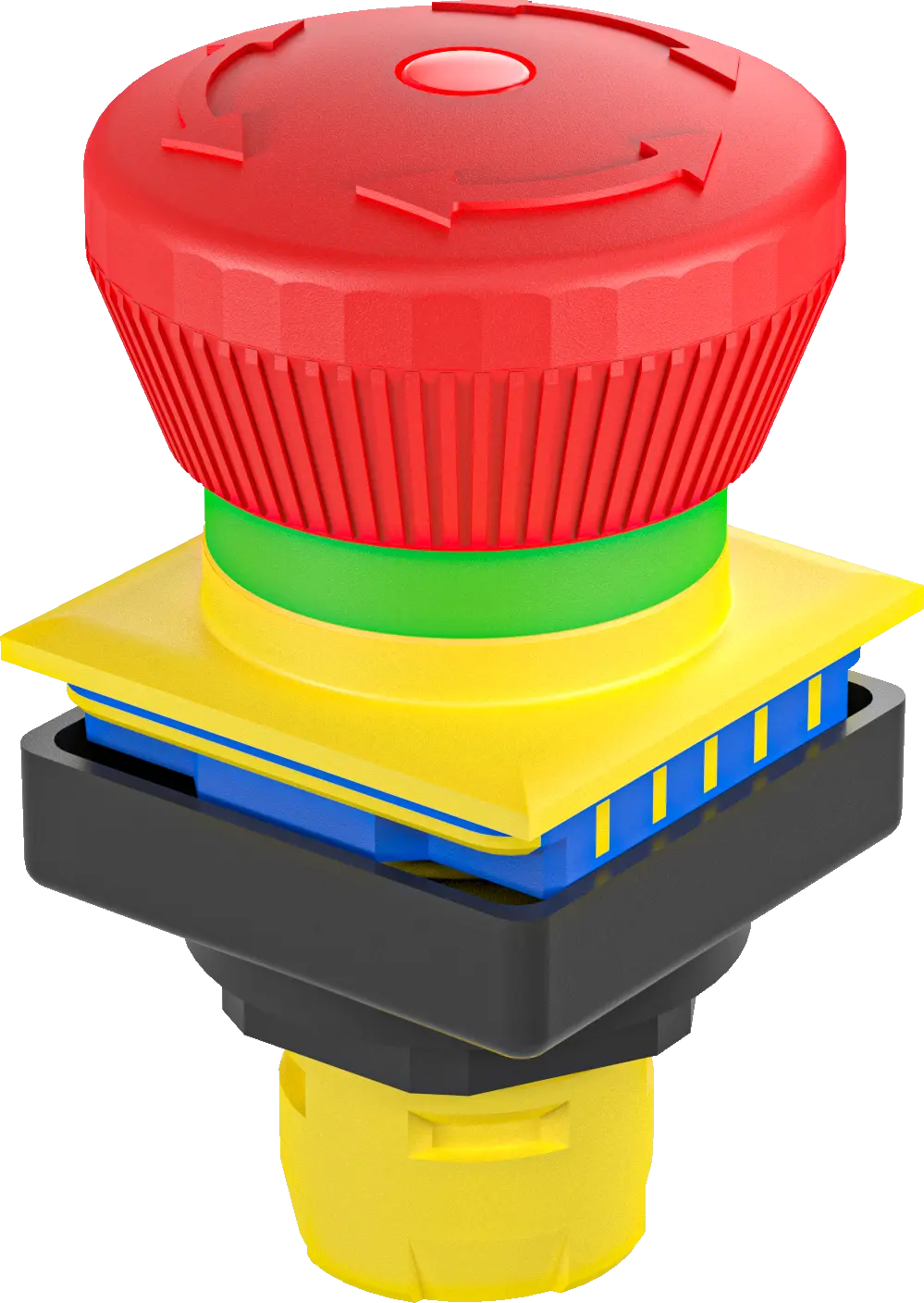 Emergency Stops UKCA compliant rugged panel mount switch for HMIs