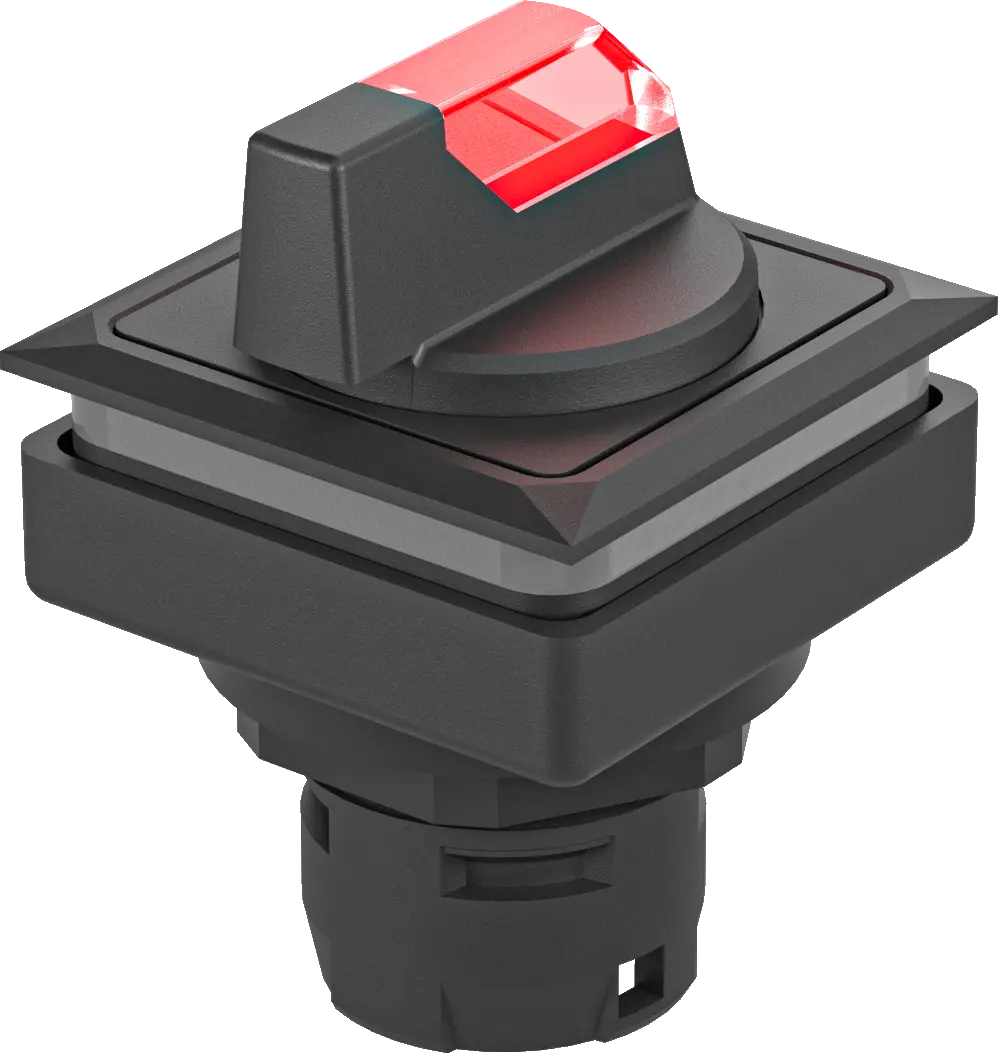 OKJWBL_RT Red Lighted Selector Head IP65 Maintained 2 Position 60