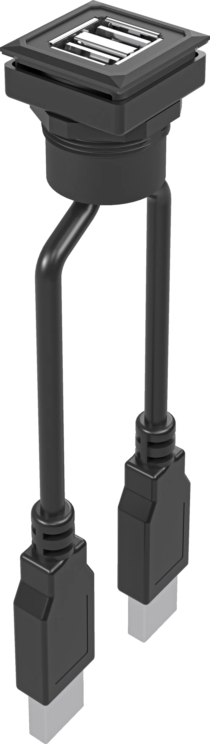 USB A Panel Mount Jacks for Control Panels HMIs and Cabinets Hubs