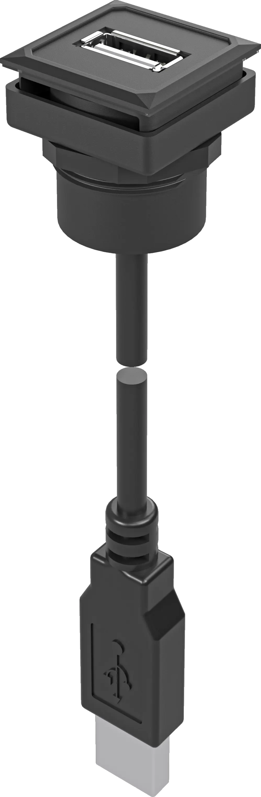 Panel Mount Jacks USB A Bulkhead Mount Industrial Panel Connector