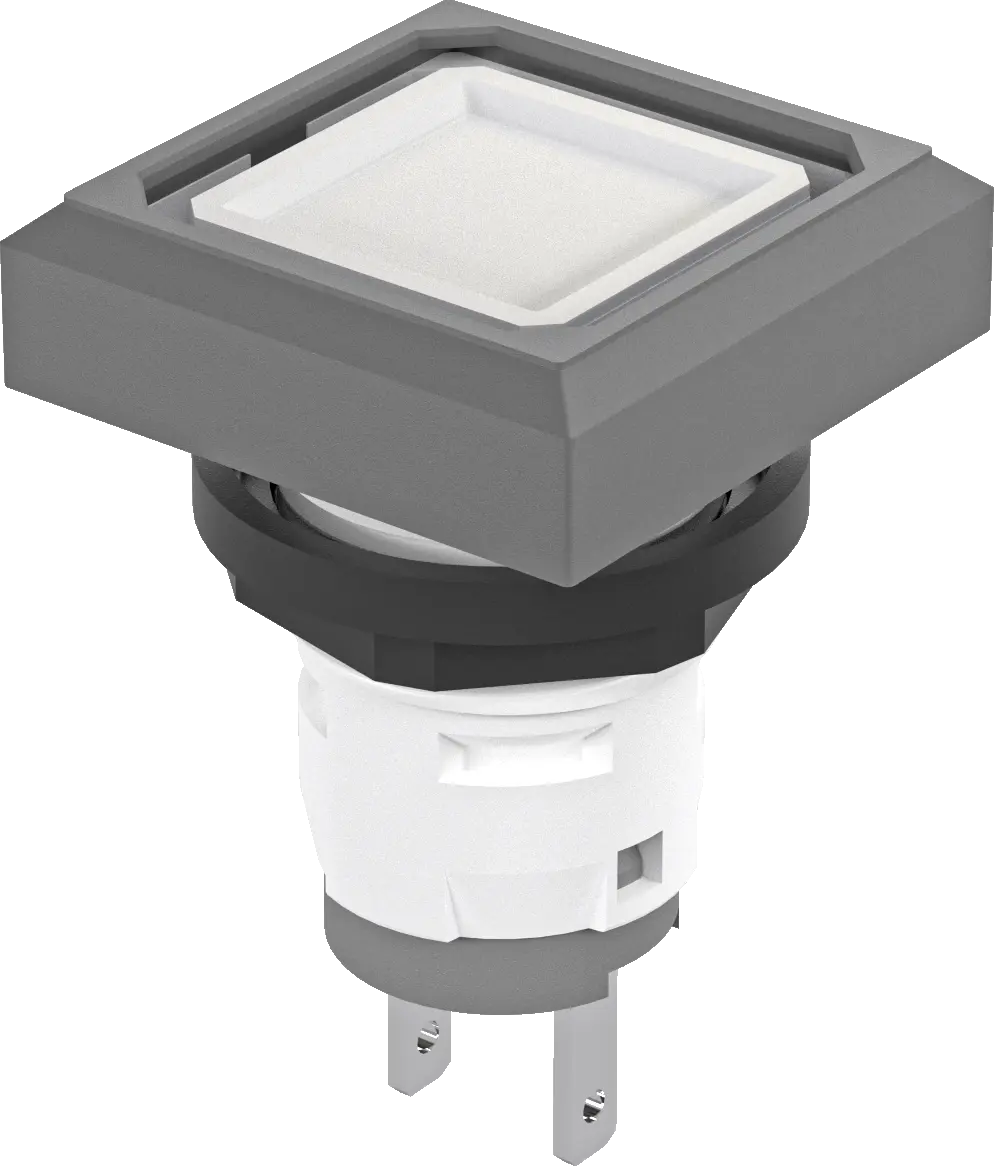 Panel mount indicator head for signal indicators Faston terminals