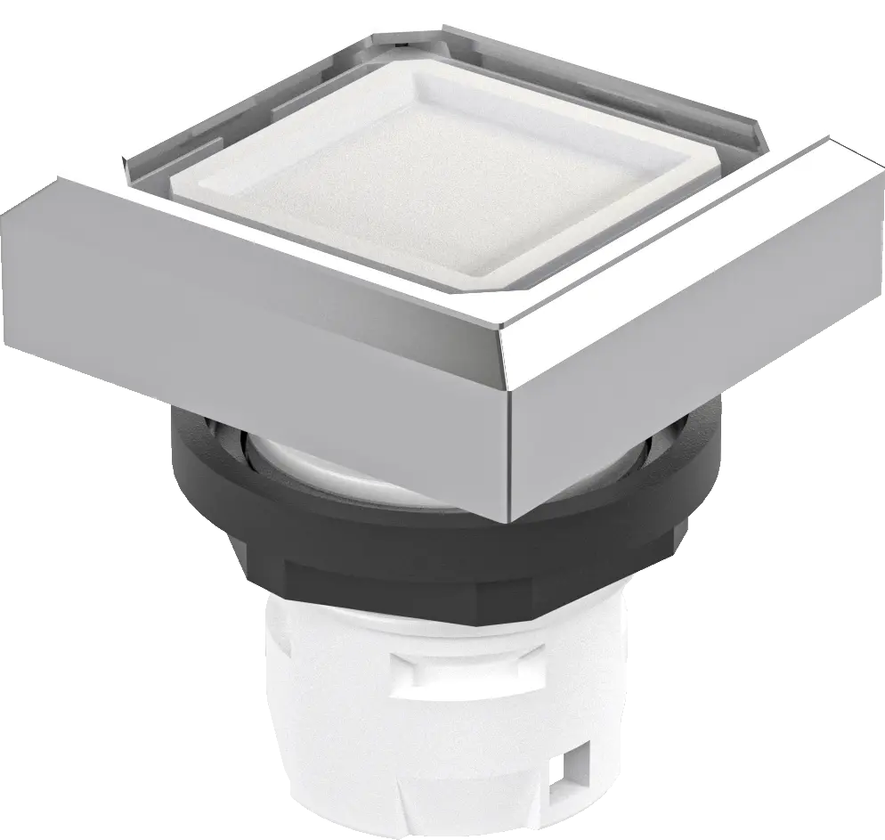 Square Pilot Light Head for Panels Signal Indicators Durable Neat