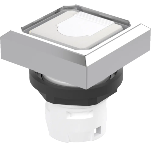 OKTRON illuminated pushbutton square LED IP65 silver bezel 16.2mm OKTLLM Product Image