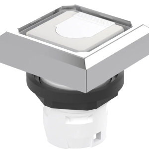 OKTRON illuminated pushbutton square LED IP65 silver bezel 16.2mm OKTLLM Product Image