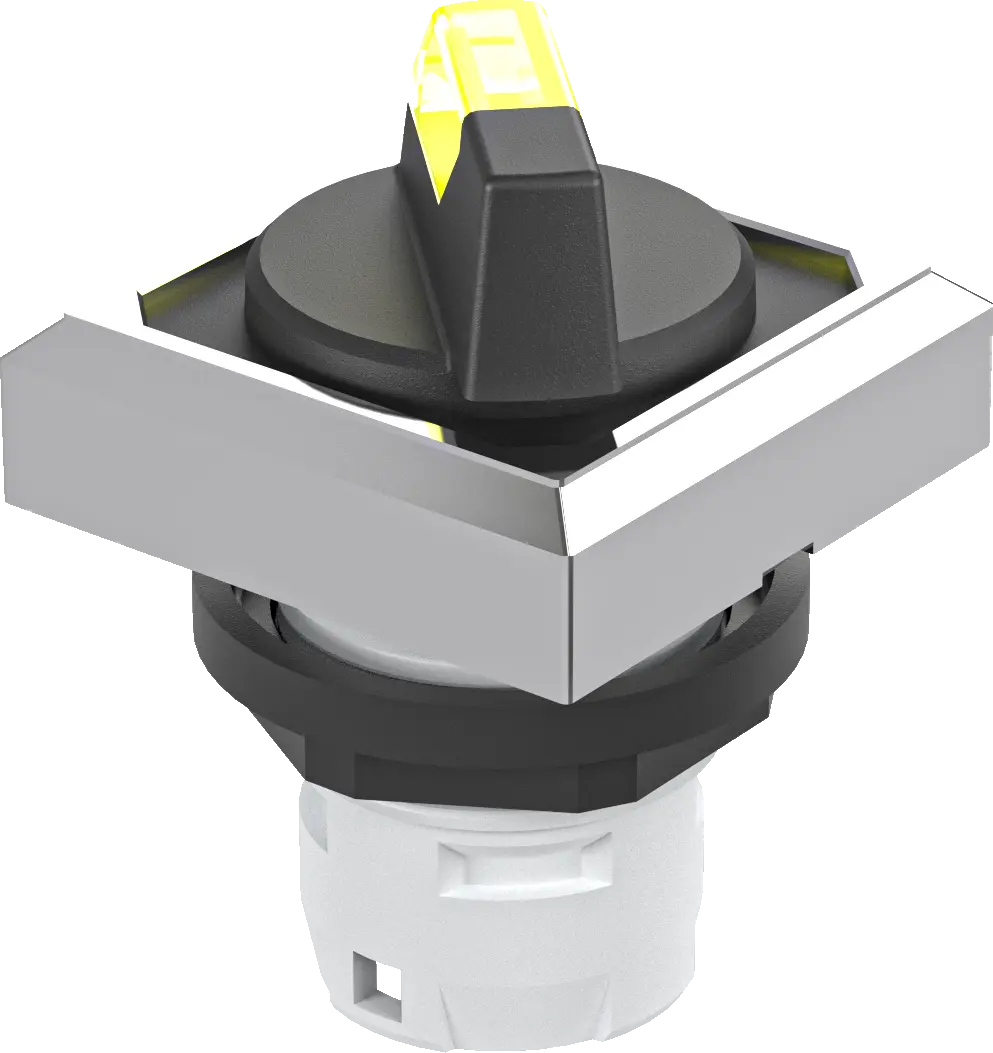 OKWALM_GB Illuminated Selector Head IP65 16 mm 2 positions yellow