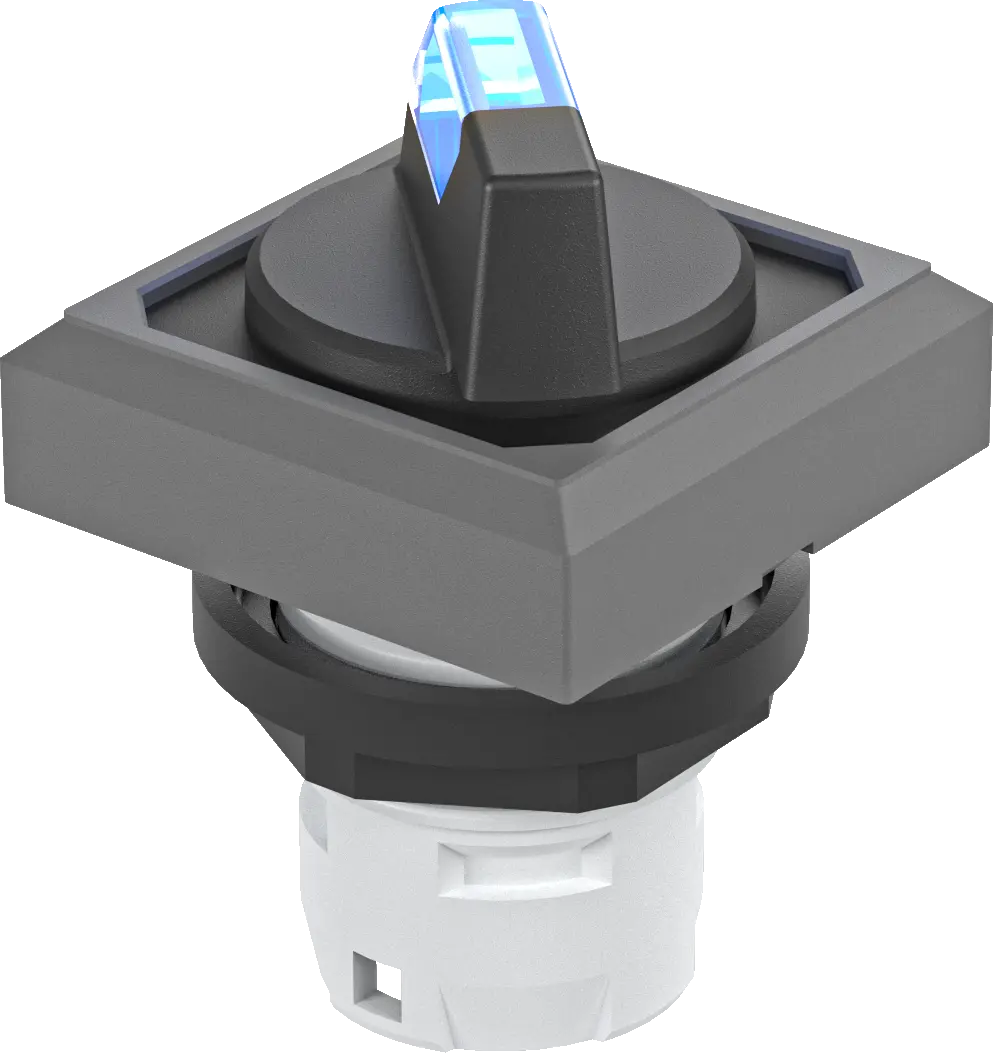 OKWAL_BL Green Illuminated Selector Switch, IP65 Rated