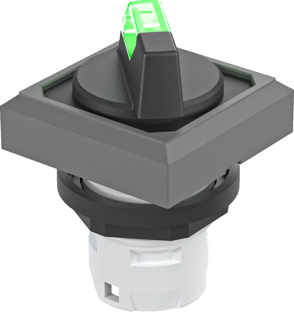 OKWAL_GN Selector Switch Head Green IP65 Maintained 16mm Lit HMIs