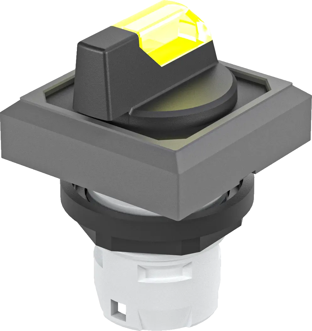 OKWCL_GB Illuminated Selector Head IP65 yellow front seal 40 step
