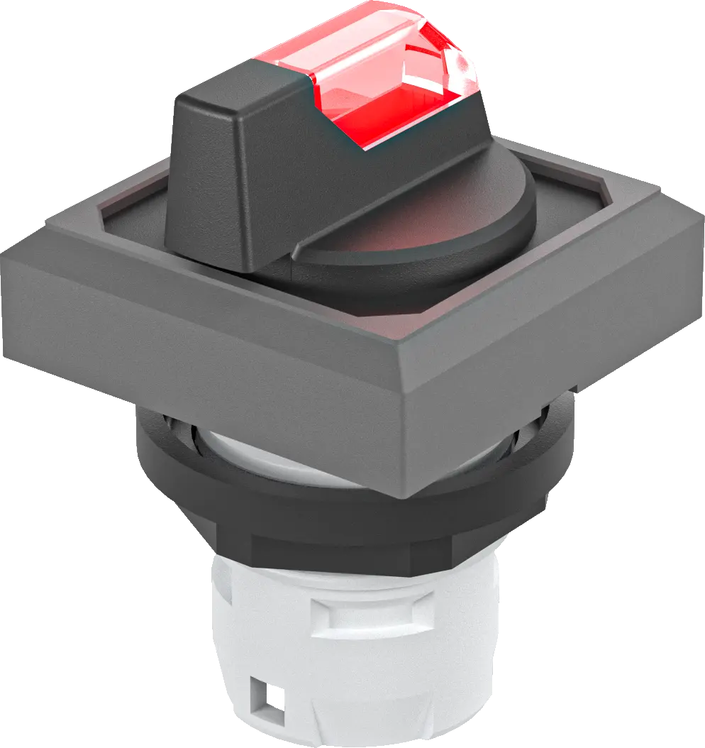 OKWCL_RT Illuminated Selector Head IP65 Red Square Actuator Panel