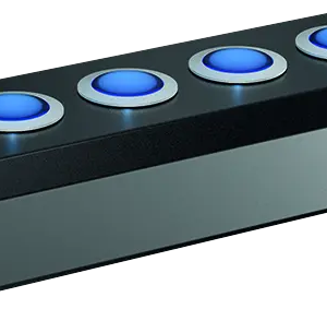 Backlit HMI slim depth durable PXA4M0014 Illum Panel 4 Holes IP65 PXA4M0014 Product Image