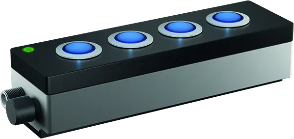 Backlit HMI slim depth durable PXA4M0014 Illum Panel 4 Holes IP65