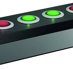 PXI4M0009 Illuminated Pushbutton IP65 Front Sealed Slim Panel HMI PXI4M0009 Product Image