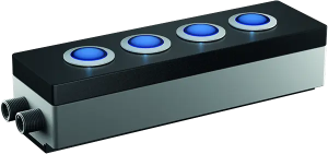 PXM4M0004 Enclosure 4 Cutouts IP65 PA6 HMI Panel Door Mount Panel PXM4M0004 Product Image