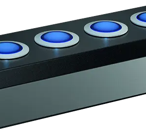 PXM4M0004 Enclosure 4 Cutouts IP65 PA6 HMI Panel Door Mount Panel PXM4M0004 Product Image