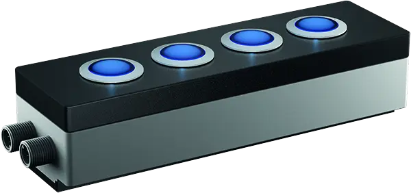 PXM4M0004 Enclosure 4 Cutouts IP65 PA6 HMI Panel Door Mount Panel