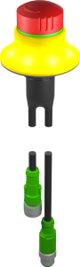 Daisy-Chainable E-Stop Pushbutton Illuminated Twist Release QRBLUV130031_01 Product Image