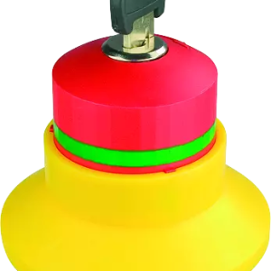 QRBLUVSE Illuminated E-Stop Key Release, IP65, UL Certified QRBLUVSE Product Image