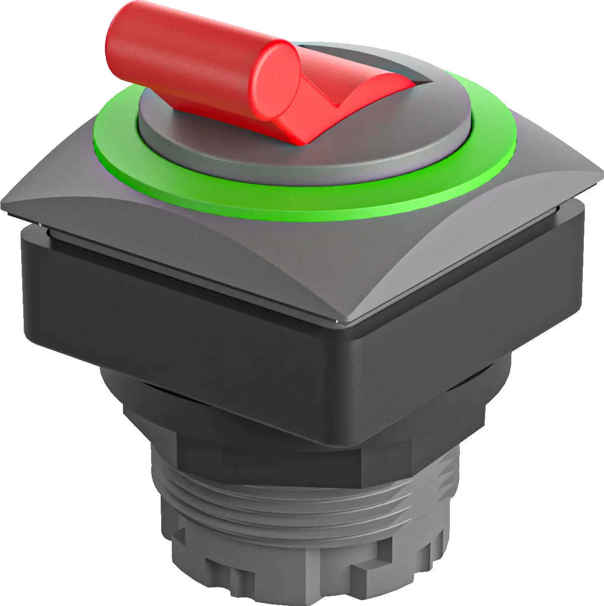 QRJKGN Square Pushbutton Green IP65 tactile HMI panel switch IP65