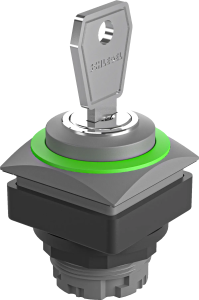 QRJSSA14EGN Square Key Switch Head IP65 26 x 26mm Maintained 2pos QRJSSA14EGN Product Image