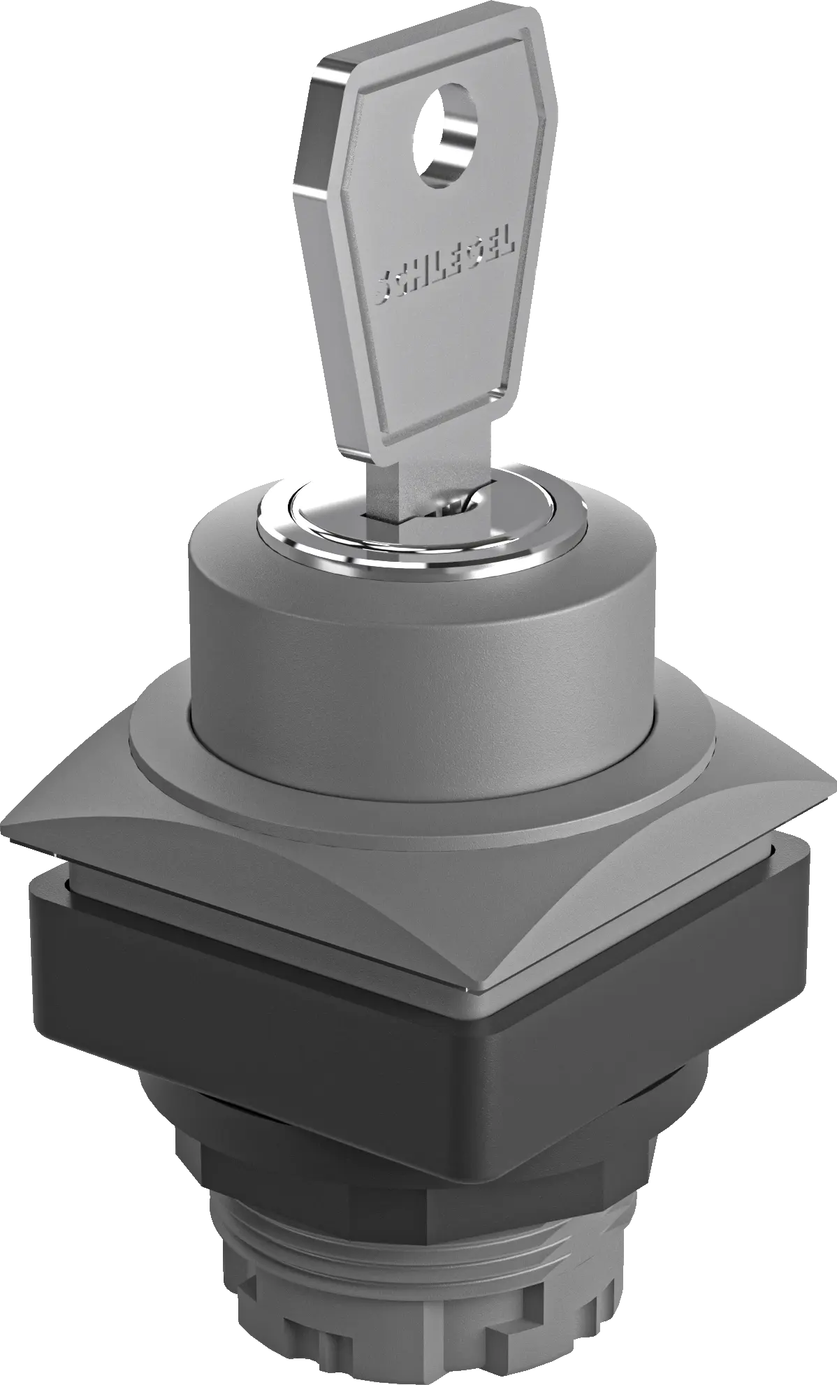 QRJSSA23E Key Switch Head Momentary IP65 front sealed square 26mm