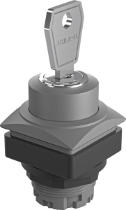 QRJSSA24E Key Switch Head 26x26mm IP65 Charcoal Bezel 2 Positions QRJSSA24E Product Image