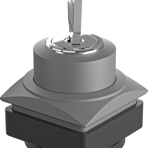 QRJSSA27E Key Switch Head Momentary IP65 26 x26mm charcoal square