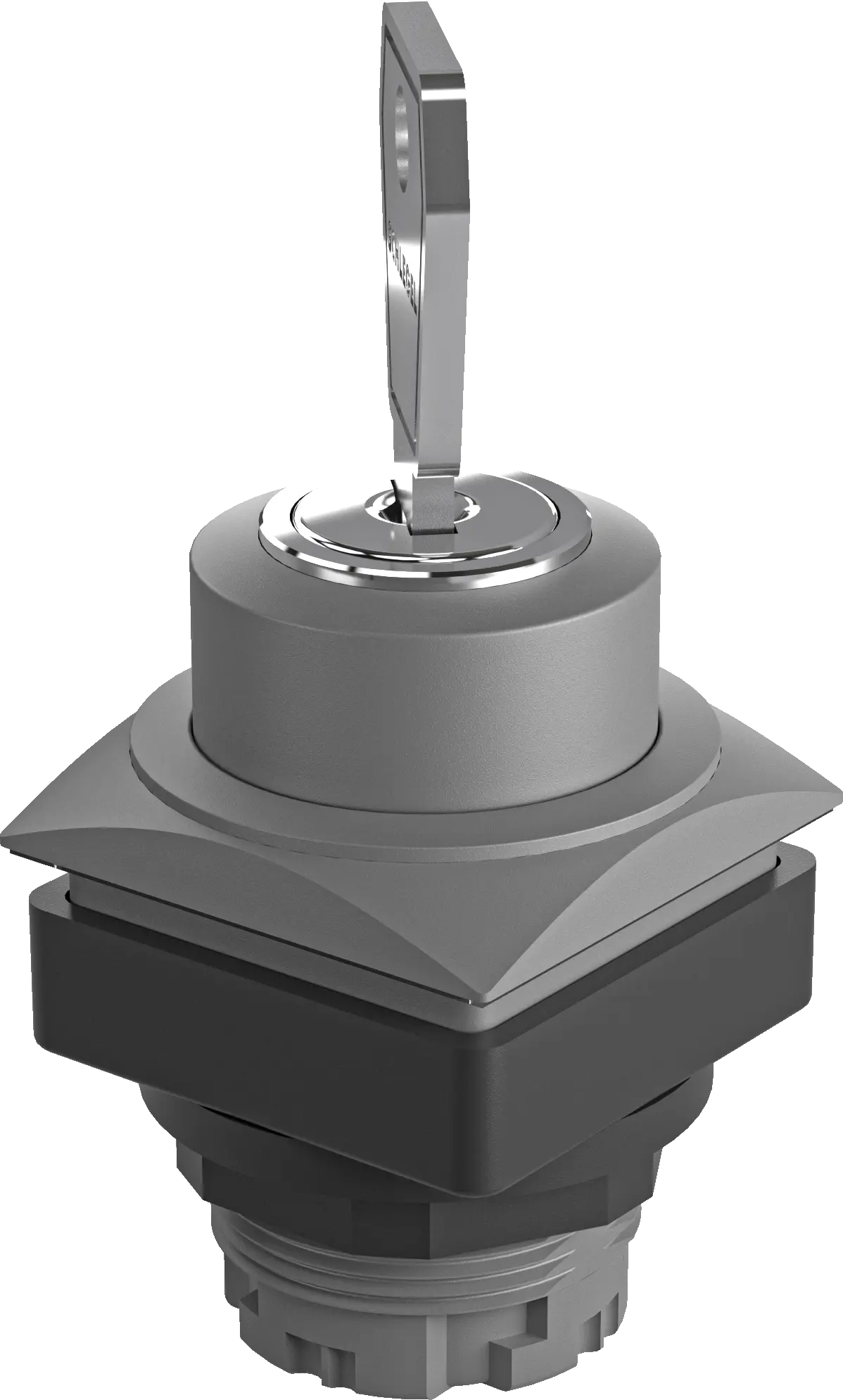 QRJSSA27E Key Switch Head Momentary IP65 26 x26mm charcoal square