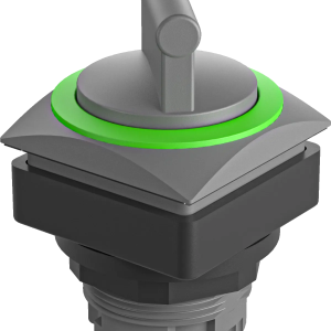 QRJSTAGN Green Selector Switch Head IP65 Spring Return 2 Position