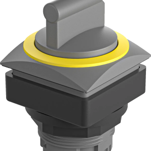 QRJSTBGB Selector Switch Head IP65 yellow bezel momentary HMI use
