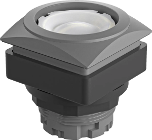 QRJT Illuminated Pushbutton Head IP65 Charcoal Square 26x26mm HMI QRJT Product Image