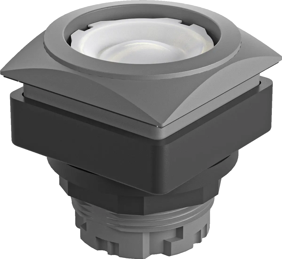 QRJT Illuminated Pushbutton Head IP65 Charcoal Square 26x26mm HMI