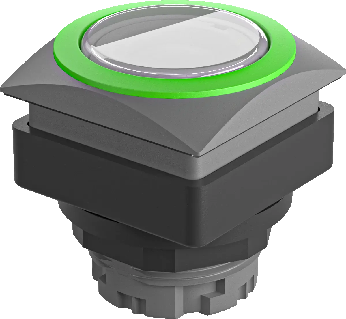 QRJTMGN Illuminated Pushbutton Head IP67 Square 26mm Cutout White