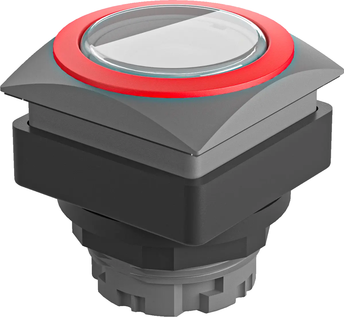 QRJTMRT Illuminated Pushbutton Head IP67 26x26 mm 6 mm Travel HMI