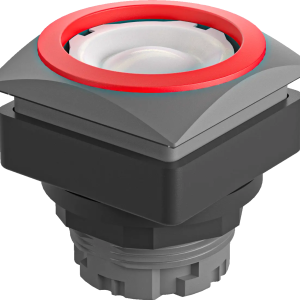 QRJTRT Illuminated Pushbutton Head Square Red Bezel IP65 26x26 mm