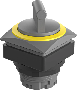 QRJWAGB Selector Switch Head Yellow IP65 Maintained 26x26mm Panel QRJWAGB Product Image