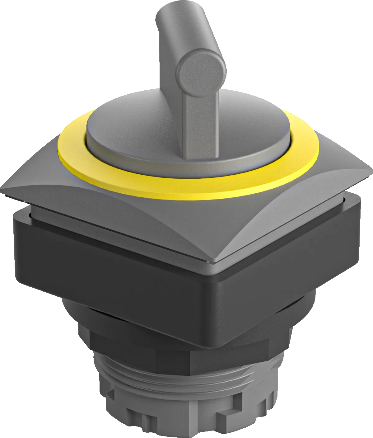 QRJWAGB Selector Switch Head Yellow IP65 Maintained 26x26mm Panel