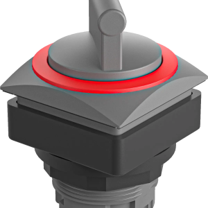 QRJWART Selector Switch Head Red IP65 Maintained Class II 26x26mm