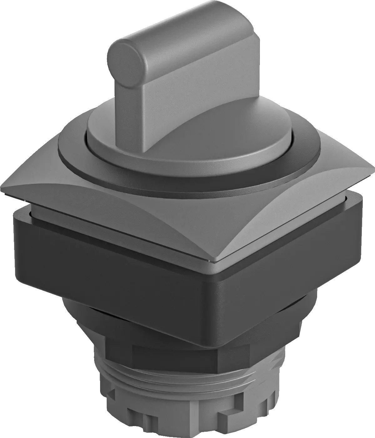 QRJWBSW Selector Switch Head maintained IP65 square 26x26mm black