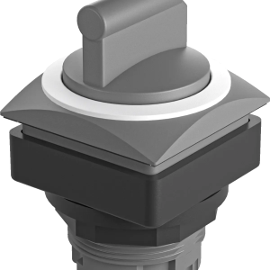 QRJWBWS Selector Head Maintained IP65 white bezel 26mm square HMI
