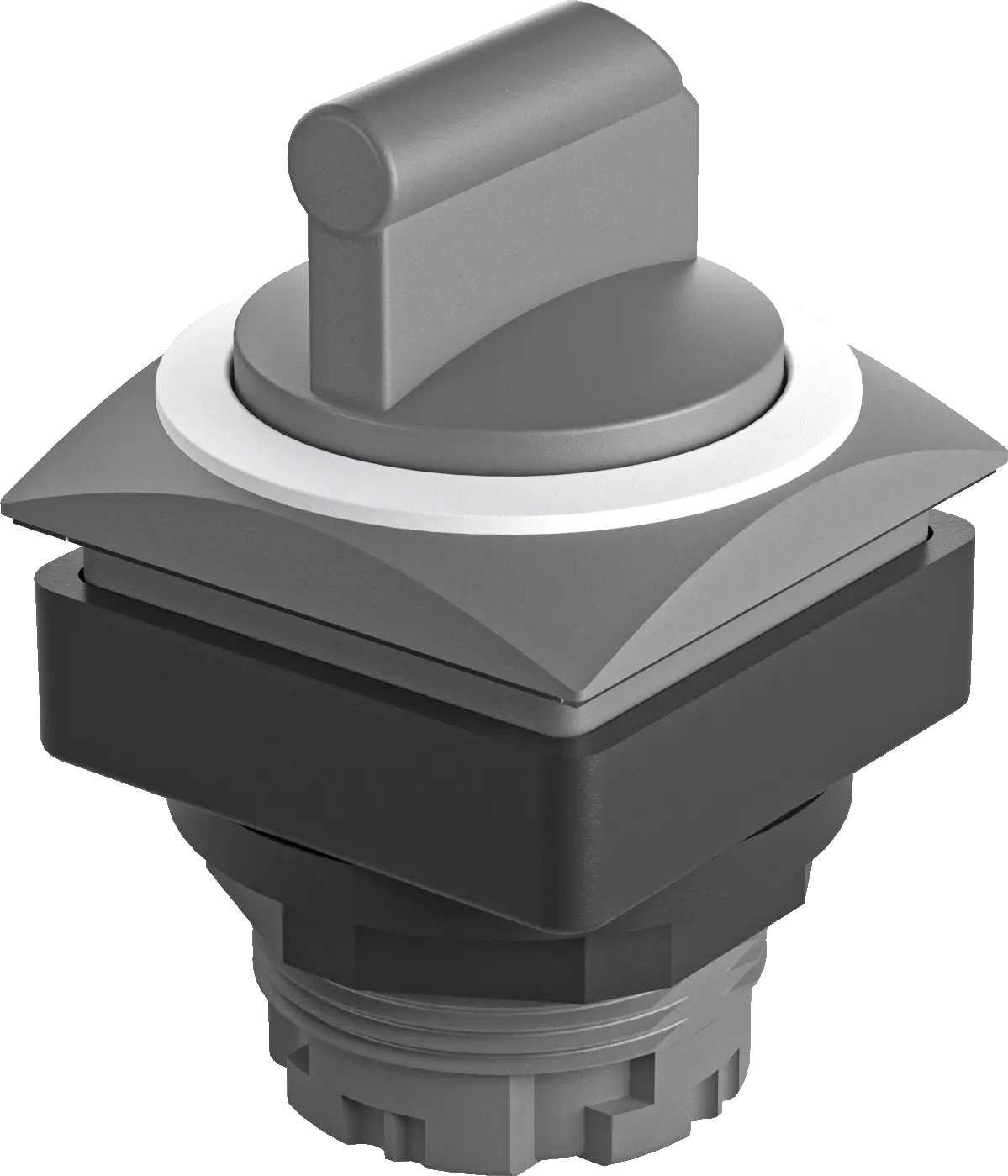 QRJWBWS Selector Head Maintained IP65 white bezel 26mm square HMI